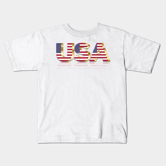 USA Kids T-Shirt by skycloudpics